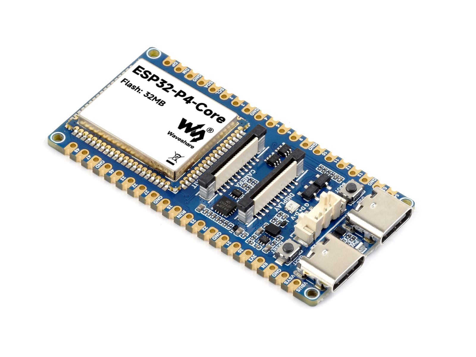 ESP32-P4-Core开发板 基于ESP32-P4的高性能开发板 搭载RISC-V 32位双核与单核处理器 支持USB OTG 2.0 HS