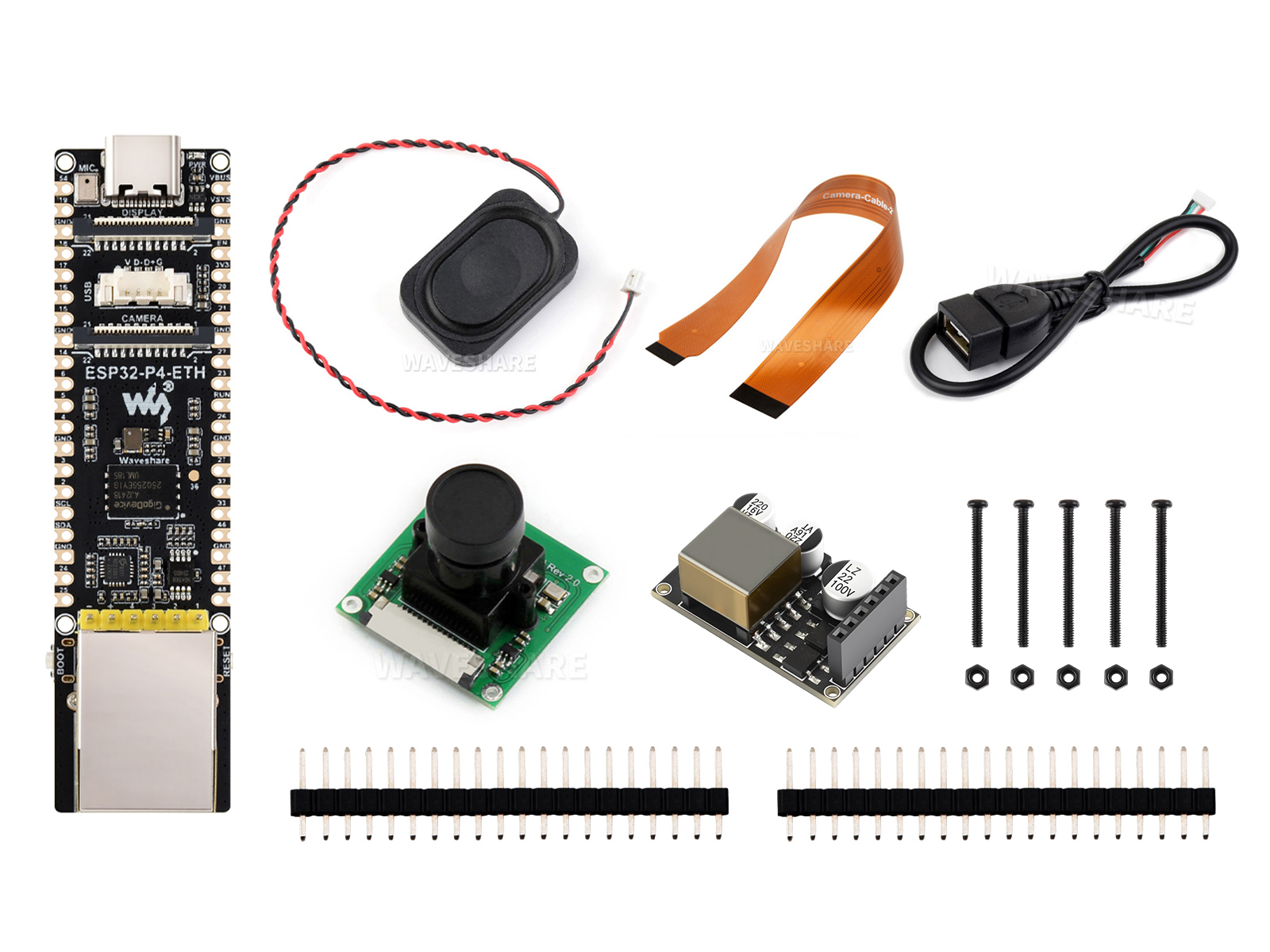 ESP32-P4 开发板 基于 ESP32-P4 的高性能开发板 带 RJ45 百兆网口 支持小智 AI deepseek 带 PoE 模块