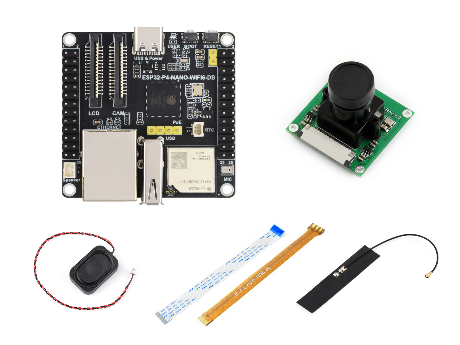 ESP32-P4-NANO-WIFI6-DB开发板 套餐A带摄像模块 RISC-V 双核400MHz+单核40MHz 双频Wi-Fi6和BLE 5