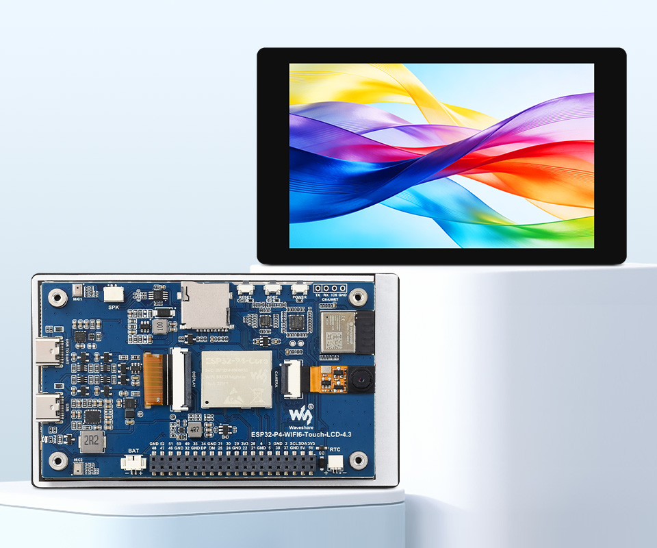 ESP32-P4-WIFI6 4.3 英寸触摸屏开发板首图