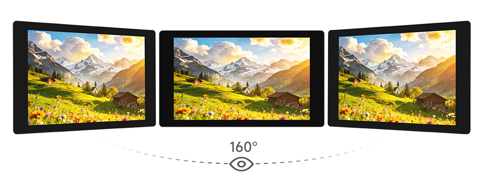 ESP32-P4-WIFI6 4.3 英寸触摸屏开发板 屏幕可视角度 160 度