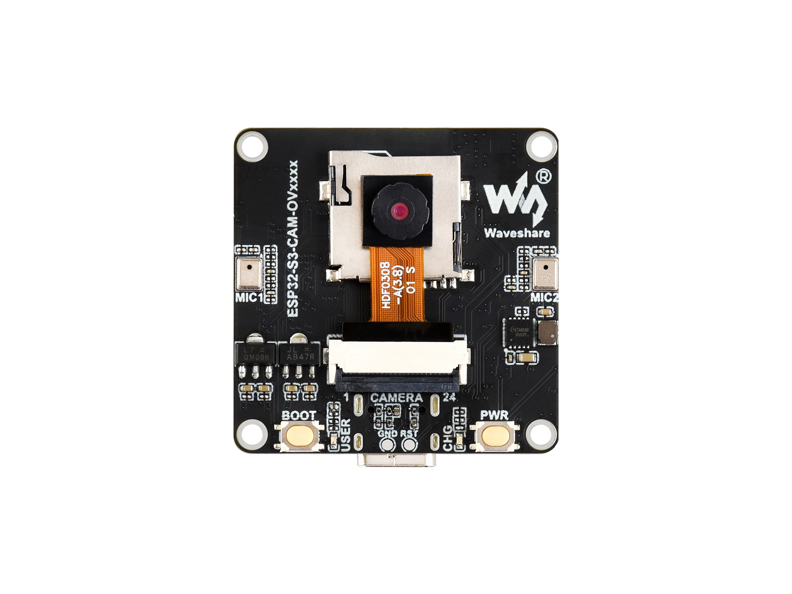 ESP32-S3 AIoT 摄像头开发板 集成音频输入输出模块 可外接显示屏 支持图像采集识别和 AI 语音交互