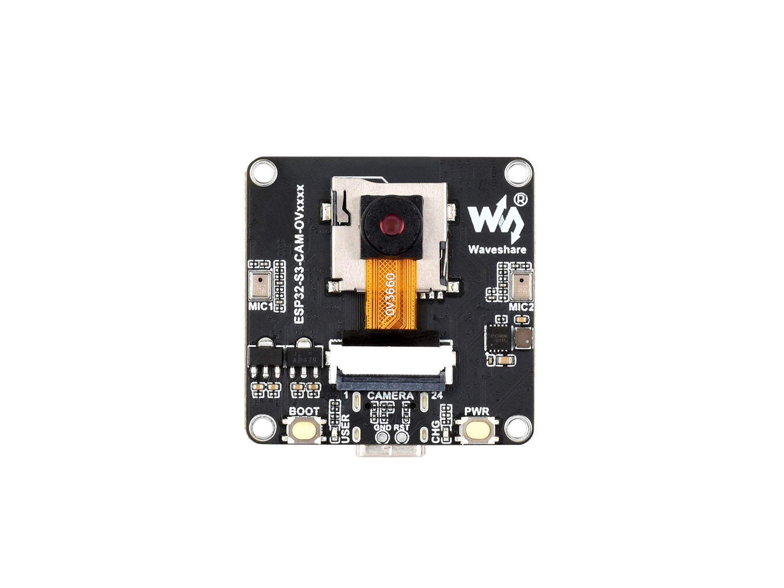 ESP32-S3 AIoT 摄像头开发板 集成音频输入输出模块 可外接显示屏 支持图像采集识别和 AI 语音交互