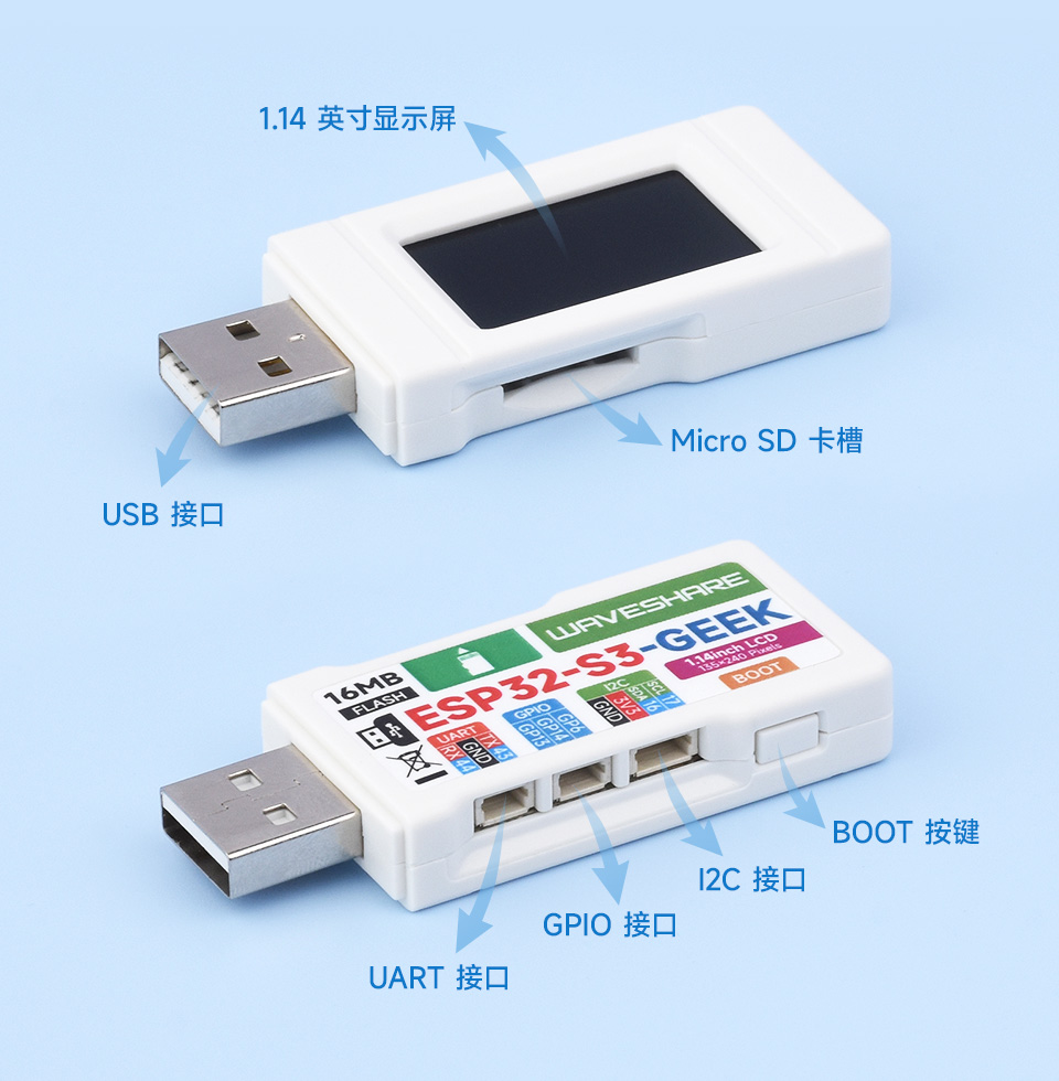 ESP32-S3 极客开发板集多种用途于一体