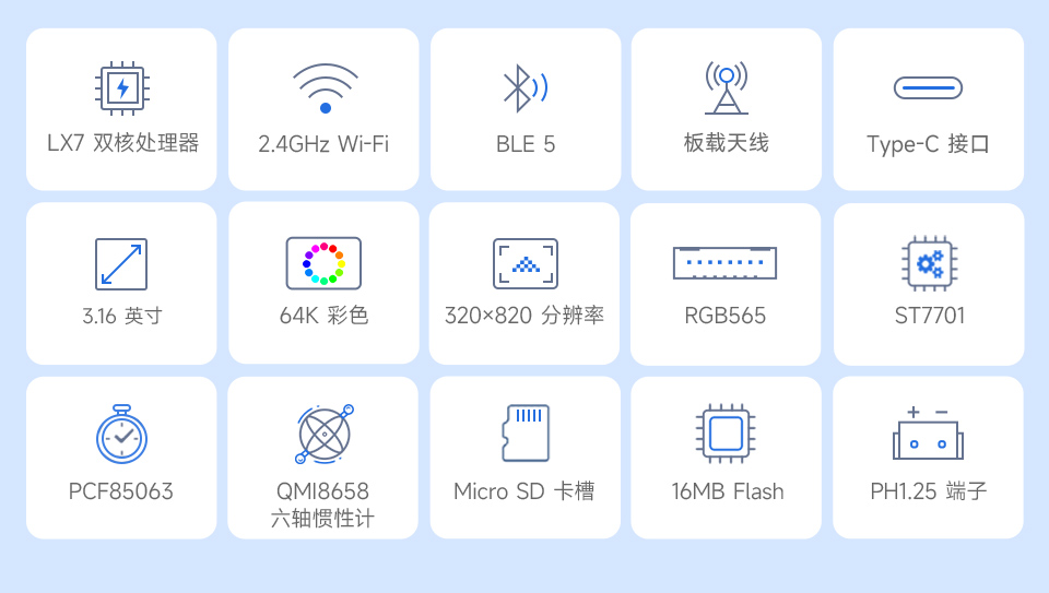 ESP32-S3 3.16 英寸液晶开发板