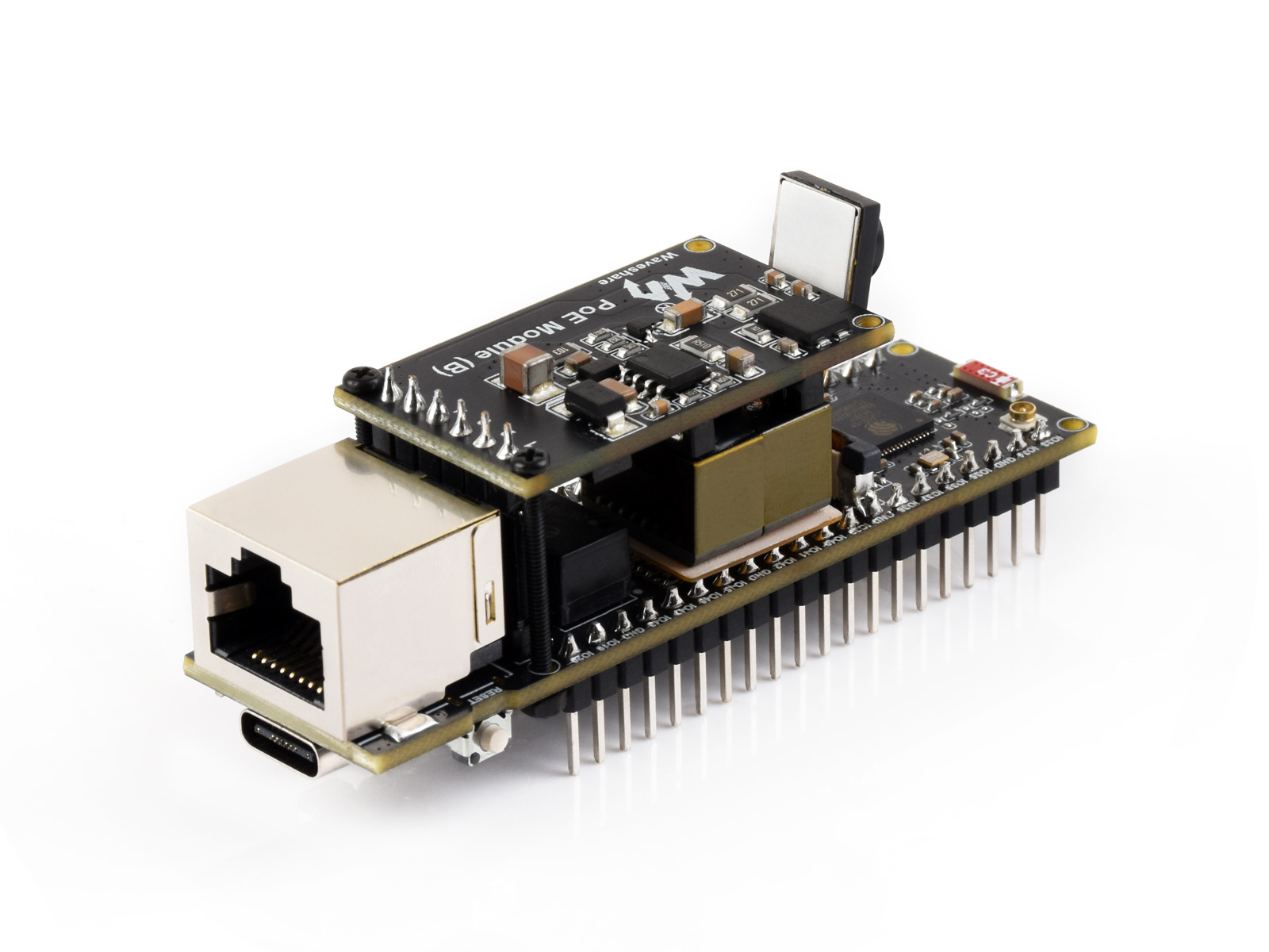 ESP32-S3以太网开发板 10/100Mbps双核240MHz支持Wi-Fi蓝牙配PoE模块和摄像头 板载Type-C接口和Micro SD卡槽