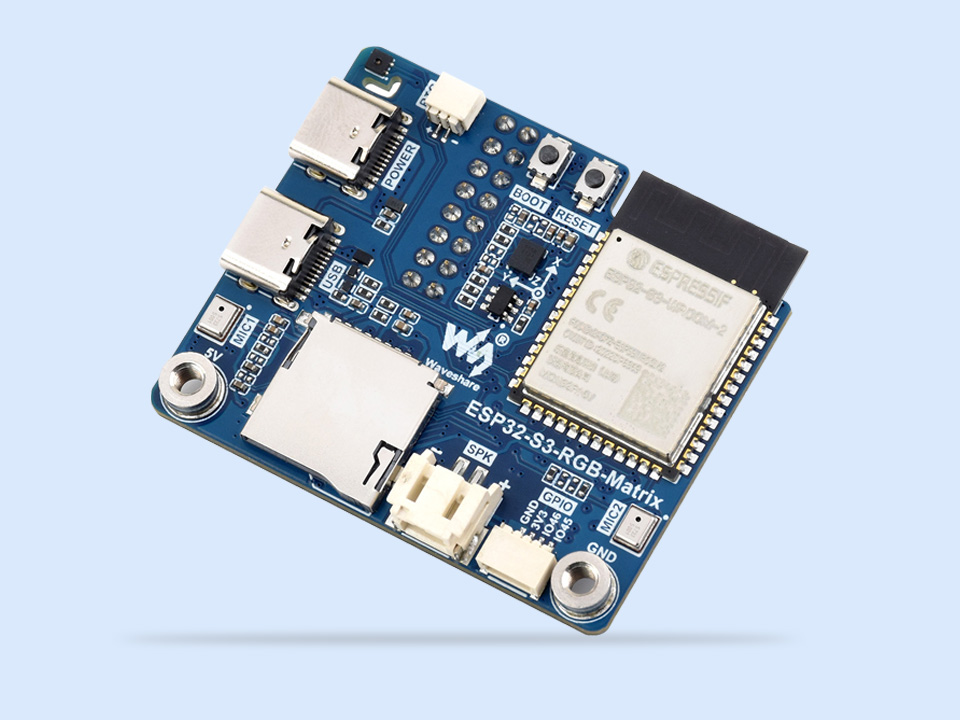 ESP32-S3 RGB Matrix 驱动板 正面展示