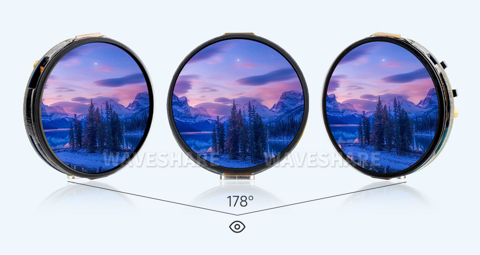 ESP32-S3-Touch-AMOLED-1.32 英寸开发板，178° 广视角，16.7M 彩色