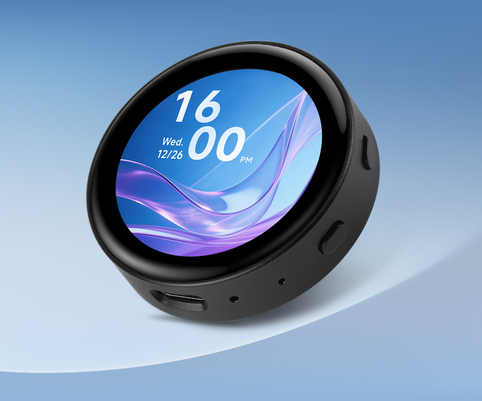 ESP32-S3 1.43 英寸圆形电容触控 AMOLED 开发板正面展示