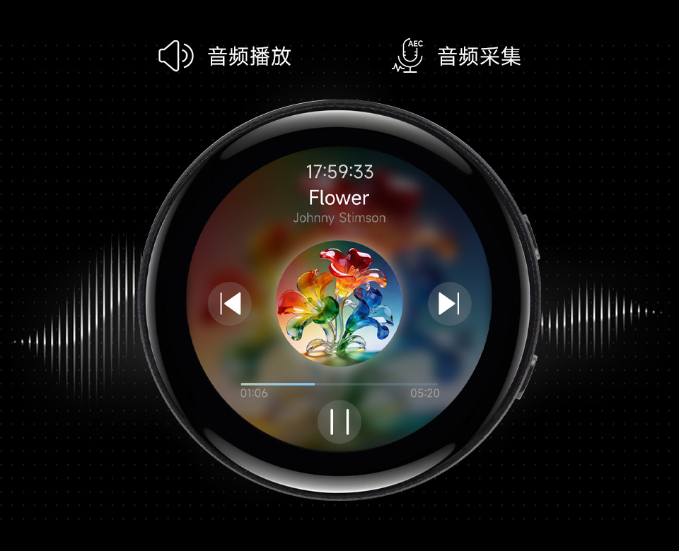 ESP32-S3 1.43 英寸电容触控屏开发板板载音频编解码芯片