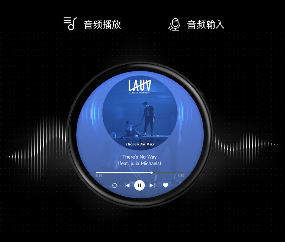 三个ESP32-S3 1.75 英寸电容触控屏开发板并列，并展示不同视角及IPS屏幕软件