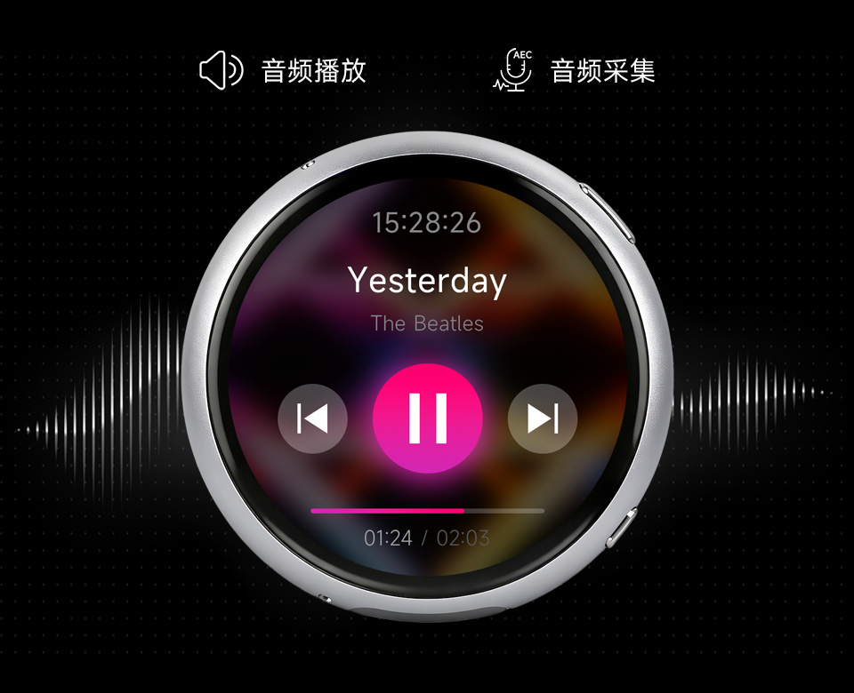 ESP32-S3 1.75 英寸电容触控屏开发板板载音频编解码芯片