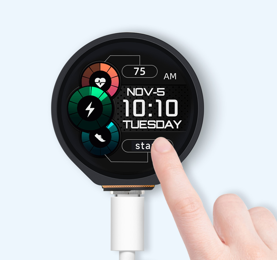 ESP32-S3 1.28 英寸触摸液晶开发板小巧面板