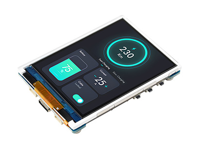 ESP32-S3 2.8 英寸电容触控屏开发板的应用场景，分别介绍了多元输出场景，HMI人机界面场景，和LVGL GUI开发场景