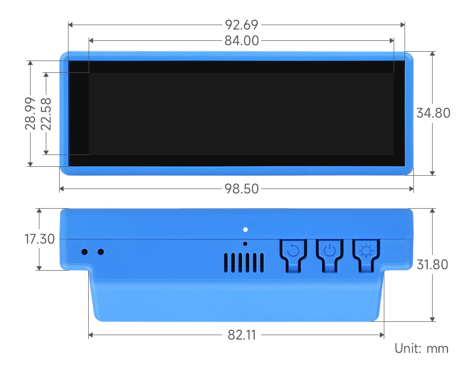 ESP32-S3-Touch-LCD-3.49 带18650锂电池