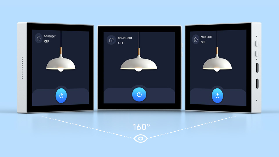 ESP32-S3 智能 86 盒 屏幕可视角度 160度