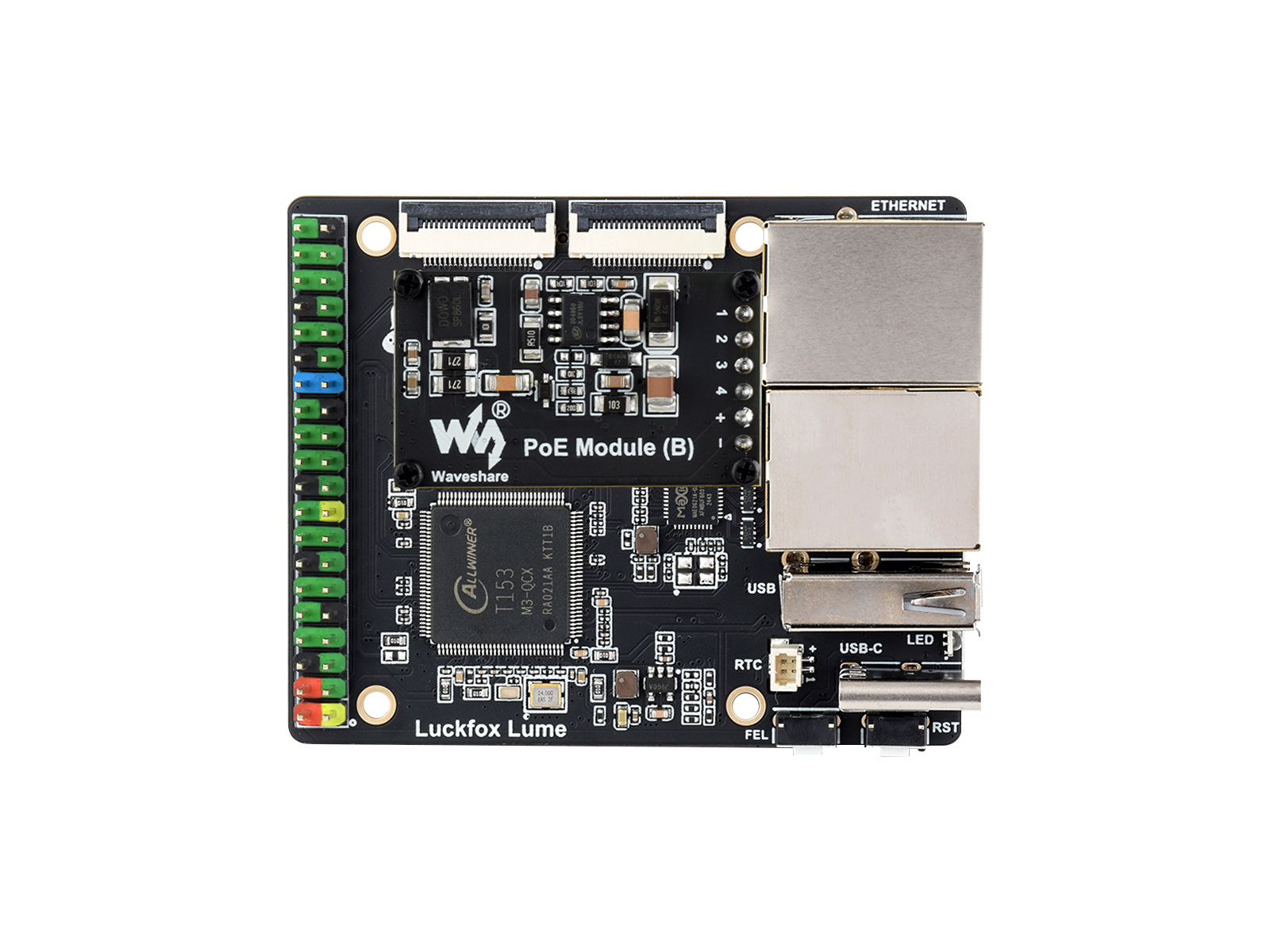 幸狐 Luckfox Lume 高性能 Linux开发板 基于全志T153多核异构工业处理器 双千兆网口 内置128MB DDR3内存和256MB闪存