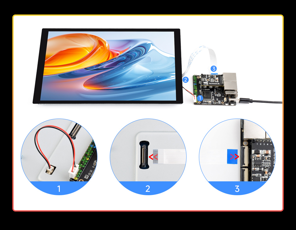 Luckfox Lume MIPI DSI 接口及屏幕连接图示