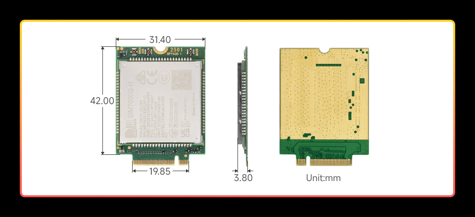 Luckfox Lyra Pi  SIM7600G-H-M.2 LTE 模块