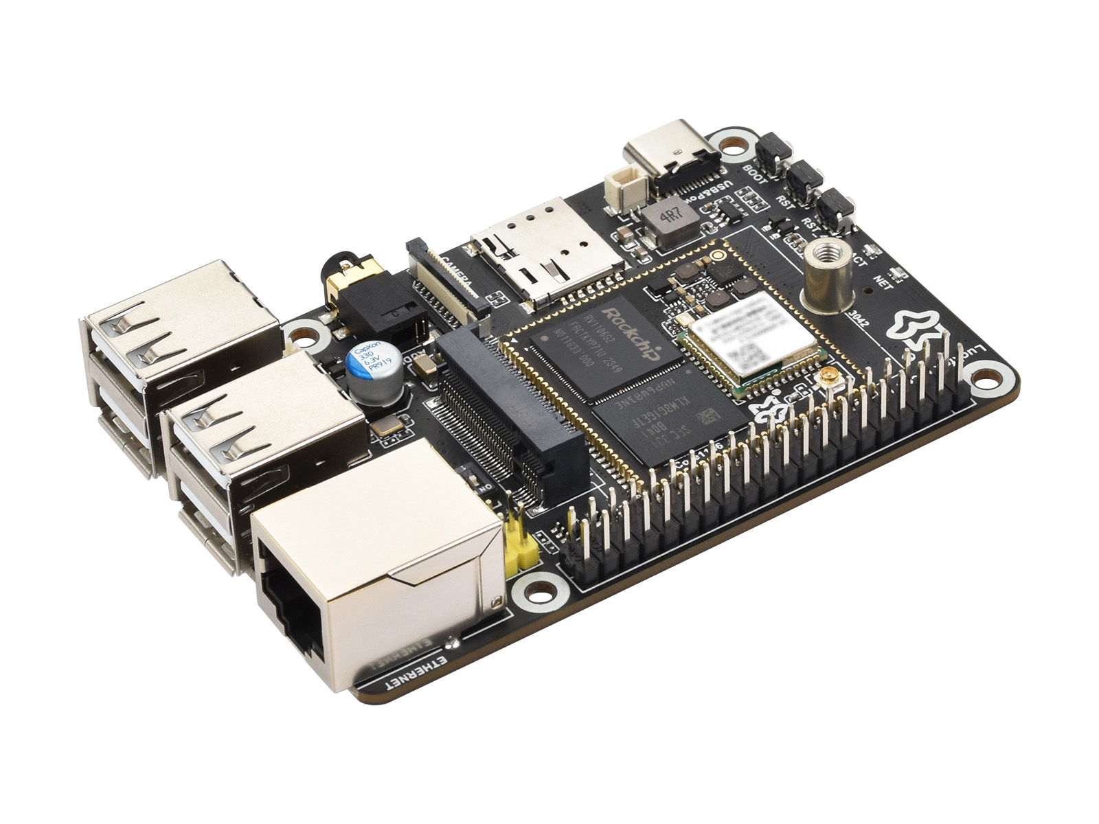 Luckfox Pico Pi B W 幸狐 Core1106 微型Linux开发板 0.5TOPS 算力 8GB eMMC 支持智能编码 内置自研第 3 代 ISP3.2 支持高达 500 万像素的图像处理