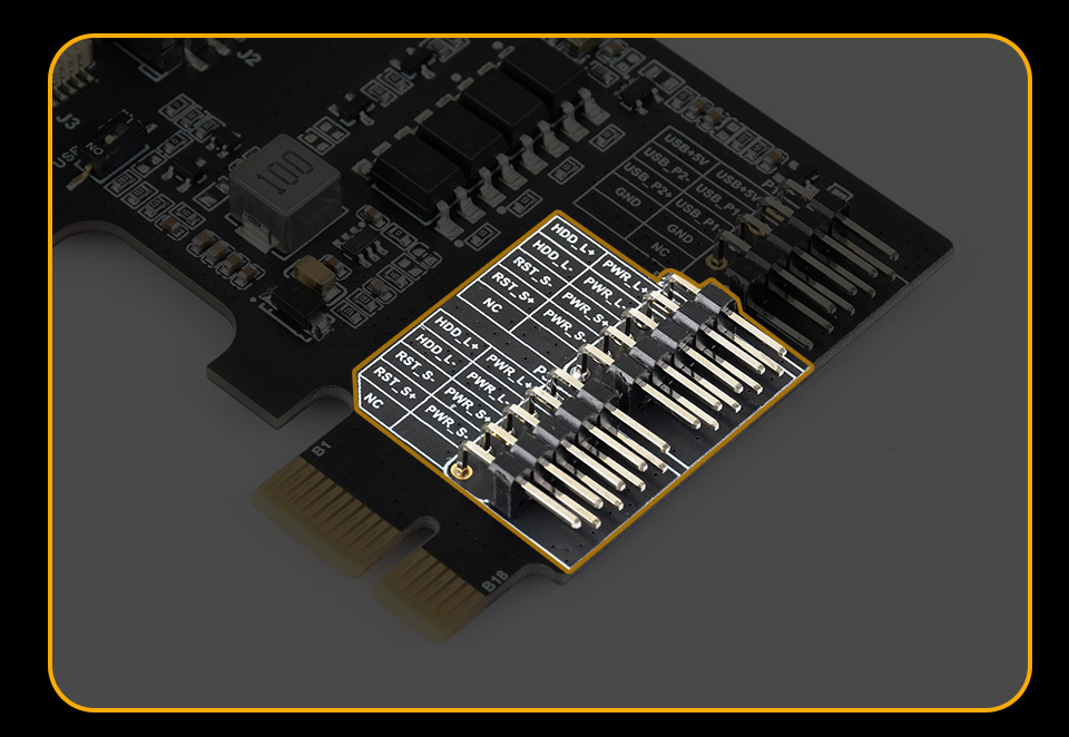 Luckfox PicoKVM 拓展板两组前面板接口排线座