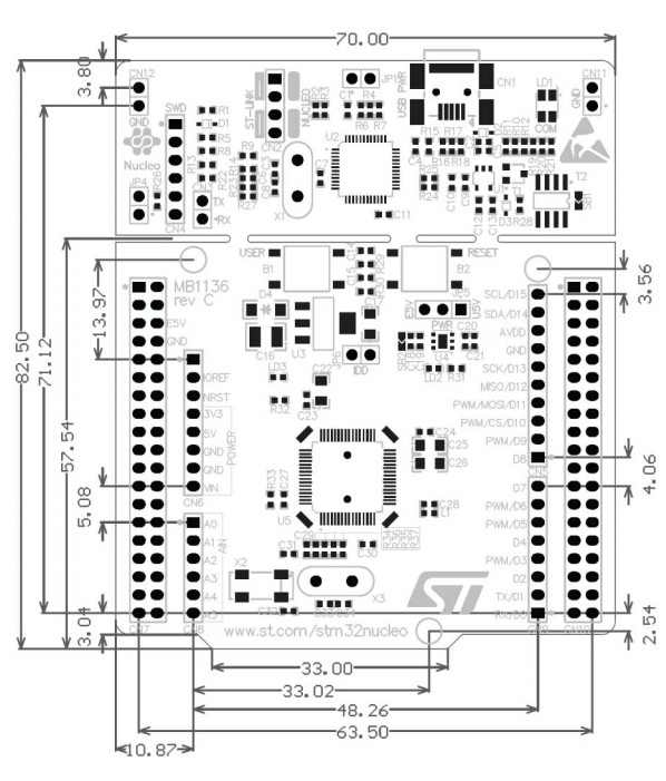 Nucleo F103rb Stm32f103rbt6 开发板 评估板 支持arduino