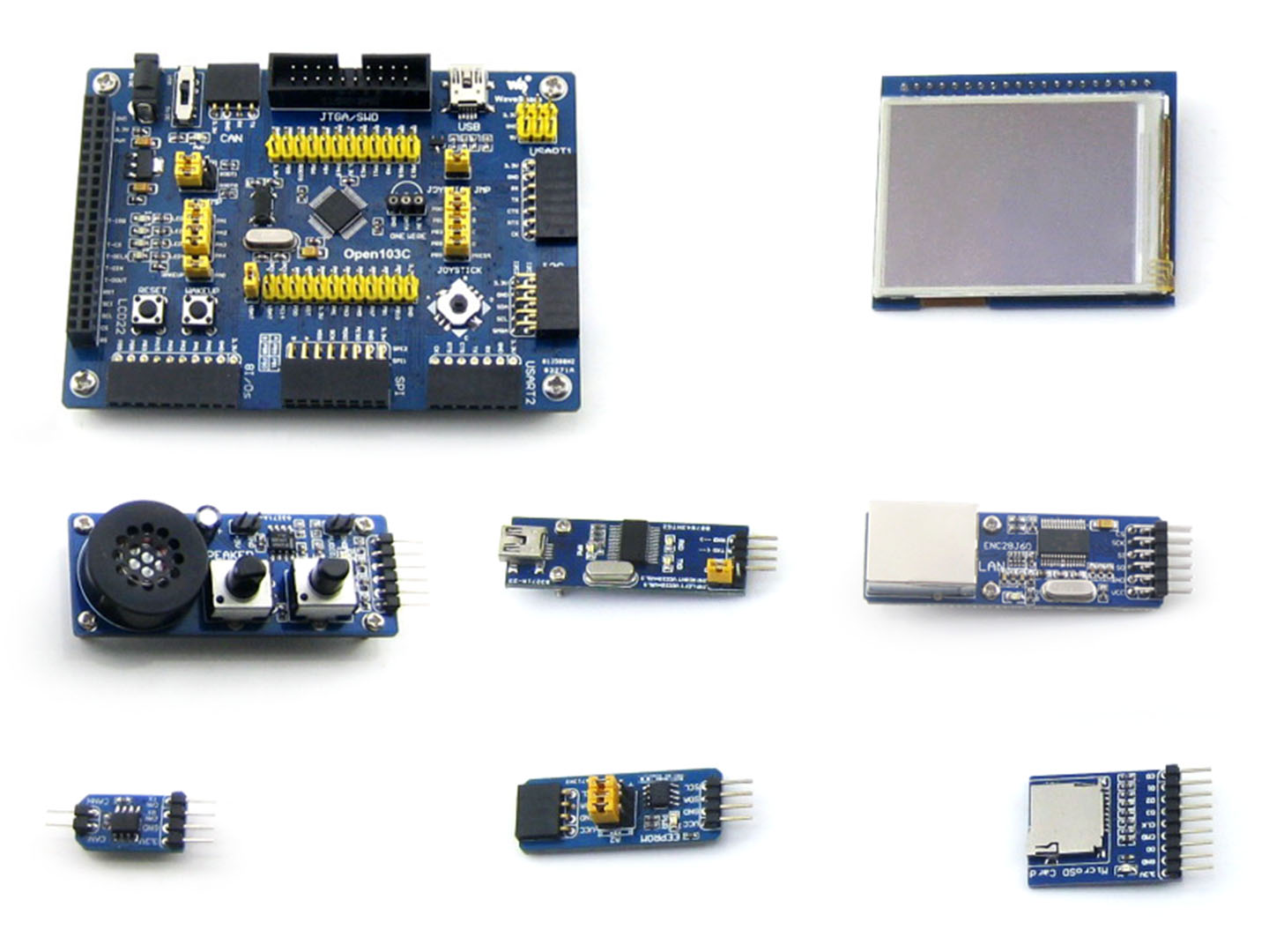 STM32F103CBT6开发板 学习板 套餐A 含6款模块