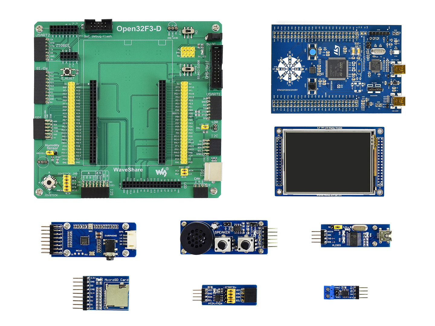 STM32F303VCT6开发板 学习板 套餐A 含7款模块
