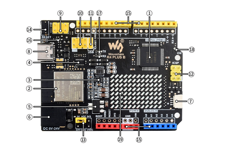 Arduino R7FA4 PLUS B 开发板资源简介