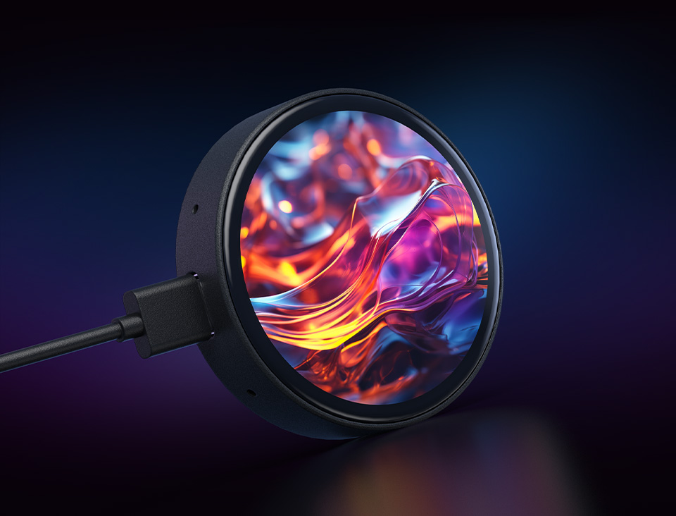  RP2350 1.75 英寸电容触控屏开发板采用 AMOLED 屏幕，拥有更为精准的控光能力，呈现出更细腻的色彩和更多的细节，影像画面更为生动