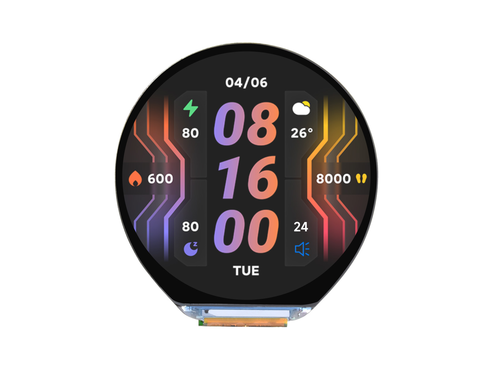 RP2350 高性能微控制器开发板 搭载 1.46寸圆形屏触控屏开发板 412×412 分辨率 65K 彩色