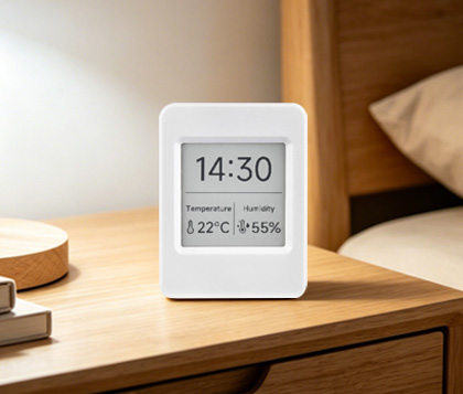 RP2350 墨水屏开发板 桌面温湿度时钟应用展示