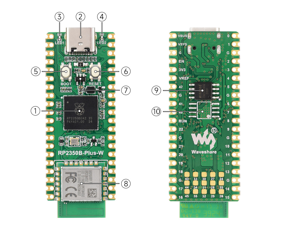 RP2350B-Plus-W资源简介