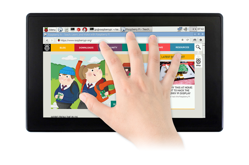 树莓派Raspberry Pi 400键盘型主板加7英寸屏幕