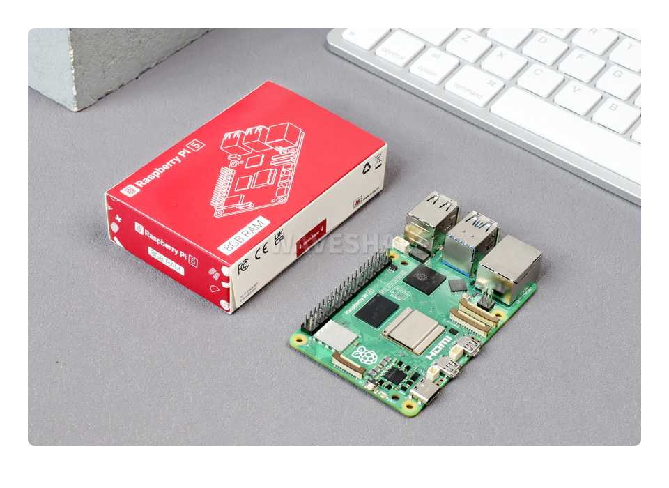 Raspberry Pi 5 4GB 树莓派5代 BCM2712处理器 2.4GHz四核64位Arm Cortex-A76 采用 ...