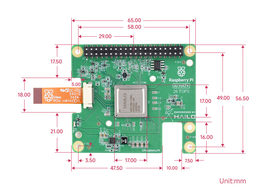 Raspberry Pi 5 产品尺寸