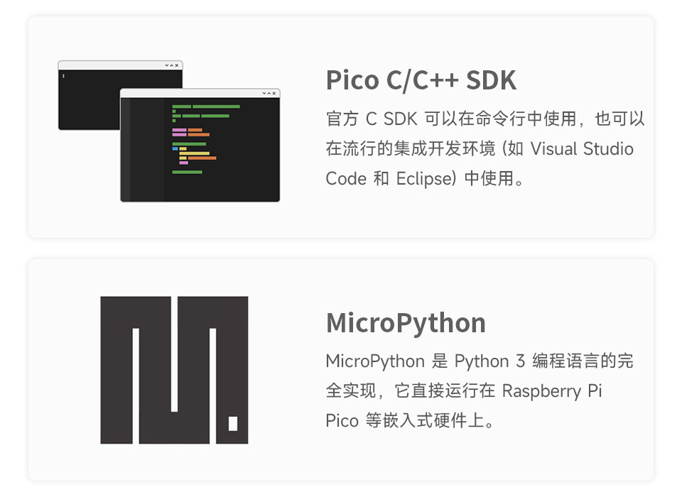 Raspberry Pi新型微控制器迷你开发板支持 C/C++，MicroPython