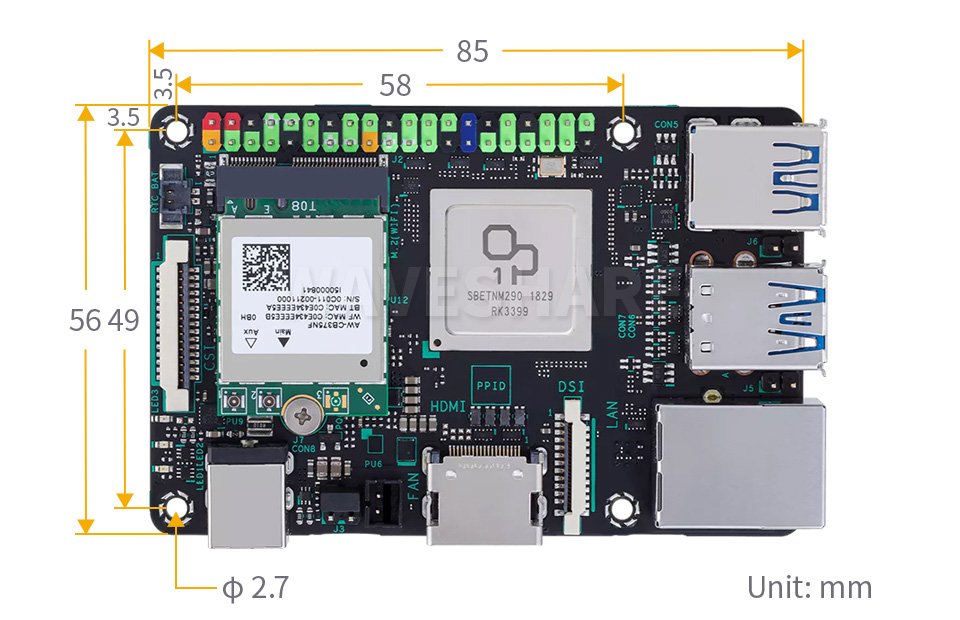 Tinker Board 2产品尺寸