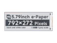 5.79寸e-Paper电子墨水屏模块 792×272像素 SPI通信