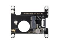 树莓派 5 PCIe 转 M.2 E KEY 转接板 适用各种 NGFF (M.2 E KEY) 无线网卡 支持 USB 蓝牙连接