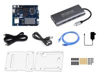 Arduino UNO-Q-02016-KIT-B套餐 含开发板(2GB+16GB) 透明外壳 11合1扩展坞 HDMI线 网线 27W电源等